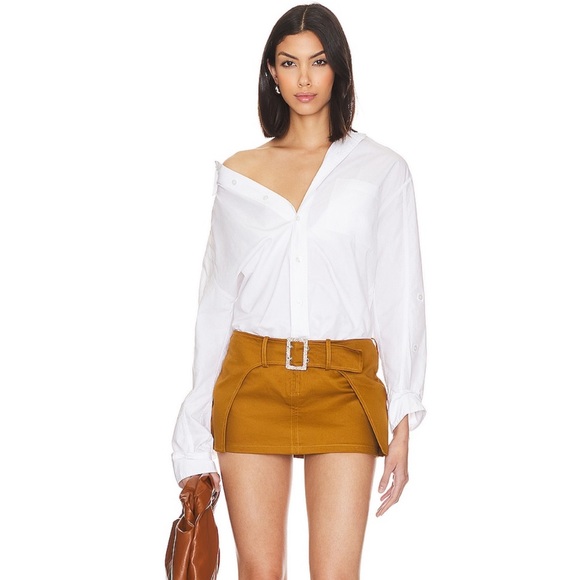 NWT Superdown Emmet Micro Mini Skirt in Brown - Picture 7 of 7